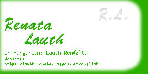 renata lauth business card